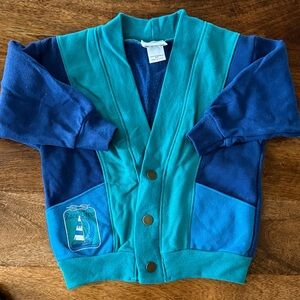 Vintage OshKosh B'gosh Teal and Blue Kids cardigan